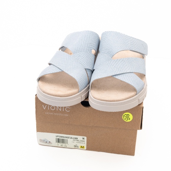 Vionic Uptown Sunset Wedge Sandal - Blue Size 9.5 - Picture 2 of 12